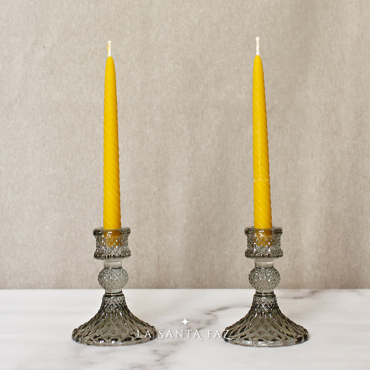 Candelabro Bernadette gris