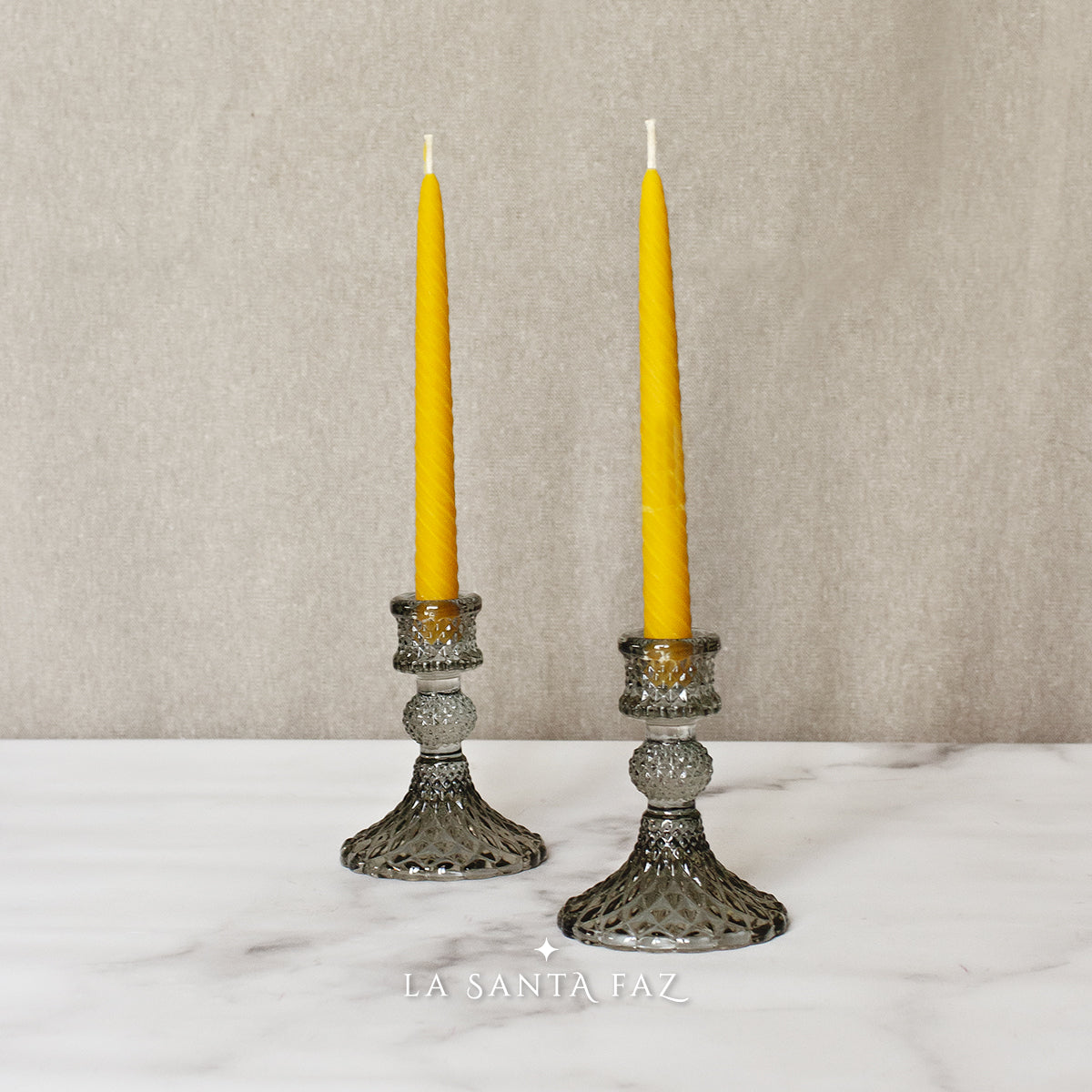 Candelabro Bernadette gris