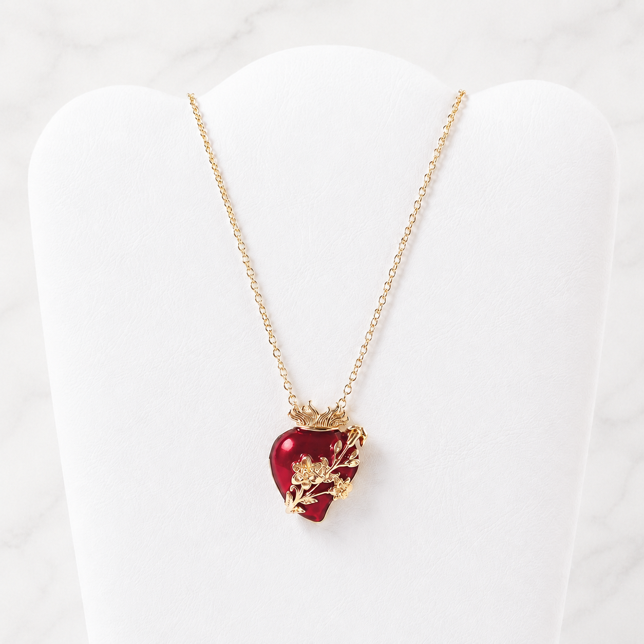 Collar Castísimo Corazón de San José esmaltado