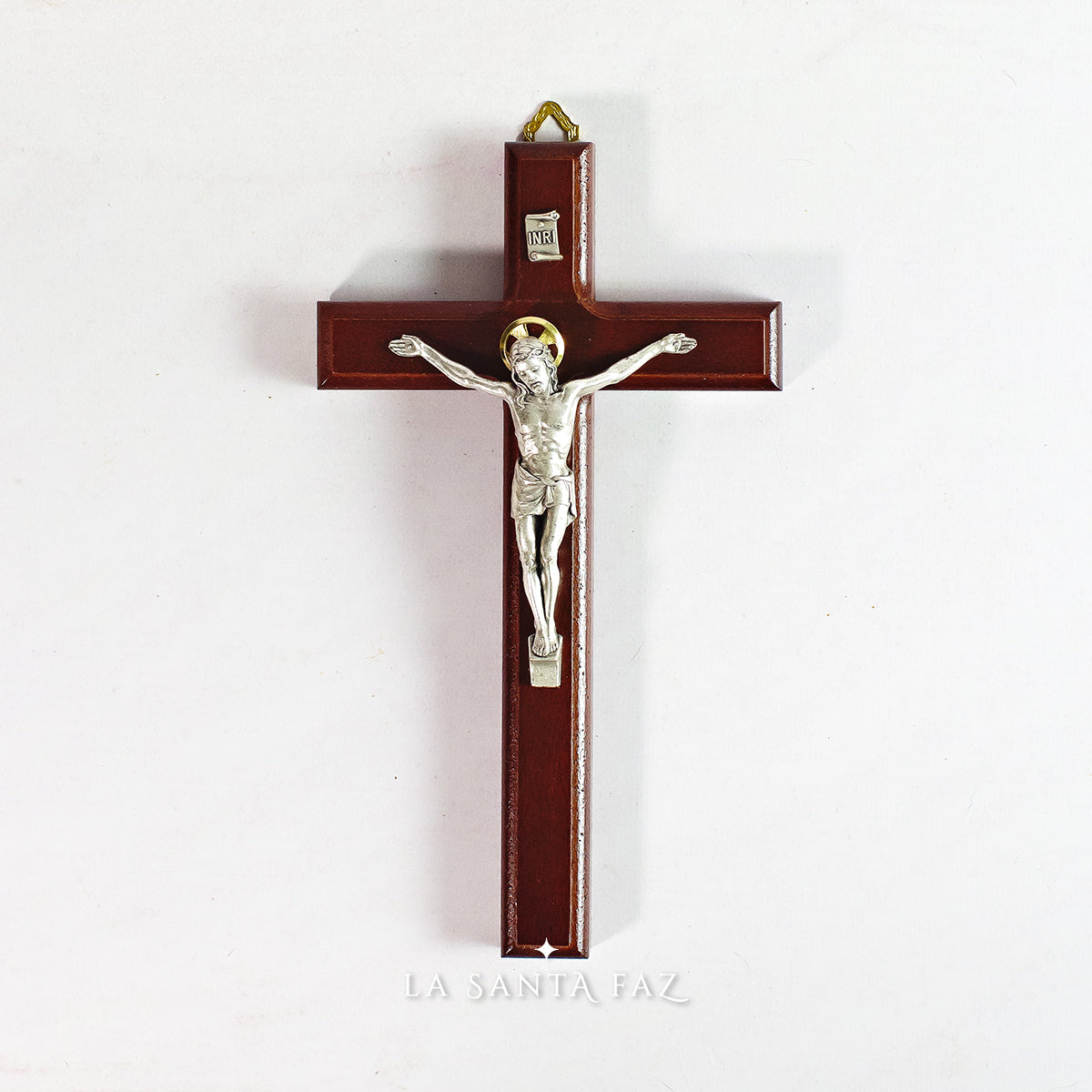 Crucifijo de madera para colgar 22 cm