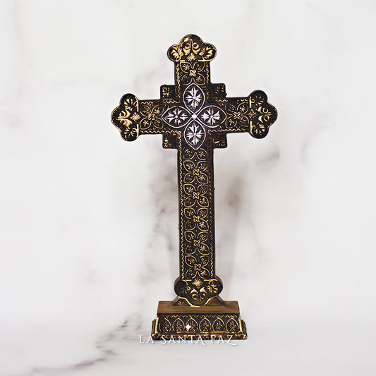 Crucifijo con base para apoyar