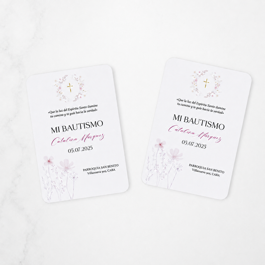 Estampita Bautismo Modelo 1