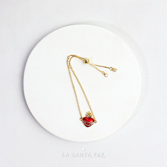 Pulsera Sagrado Corazón de Jesús esmaltado