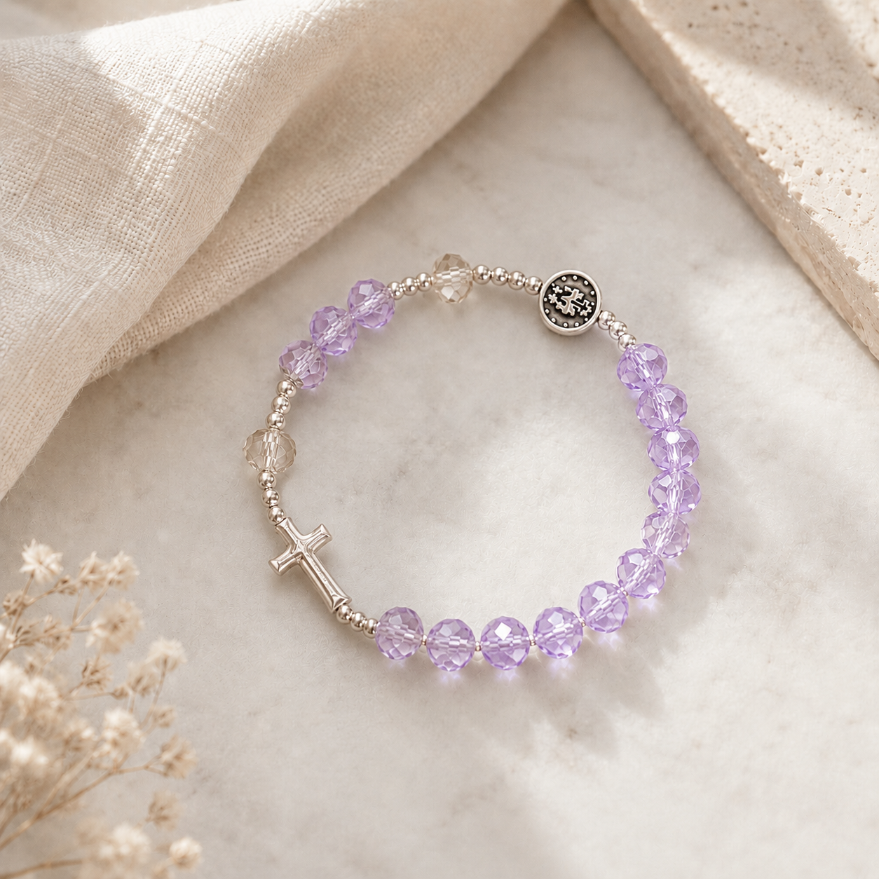 Santo Rosario de pulsera — Medalla Milagrosa
