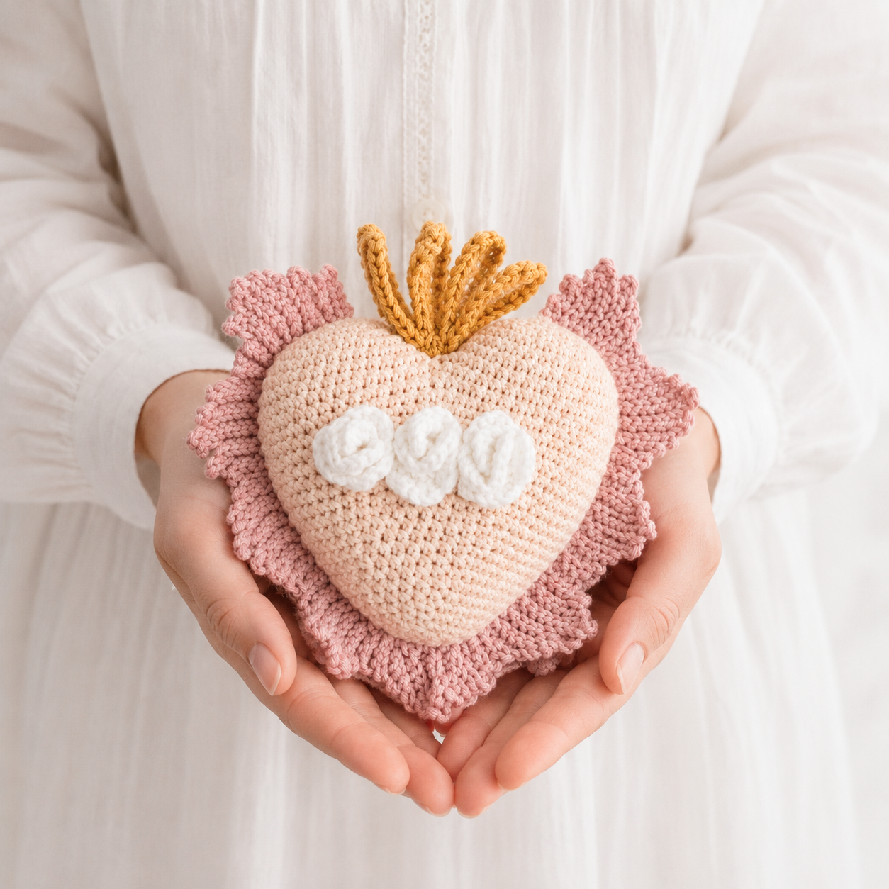 Amigurumi del Inmaculado Corazón de María