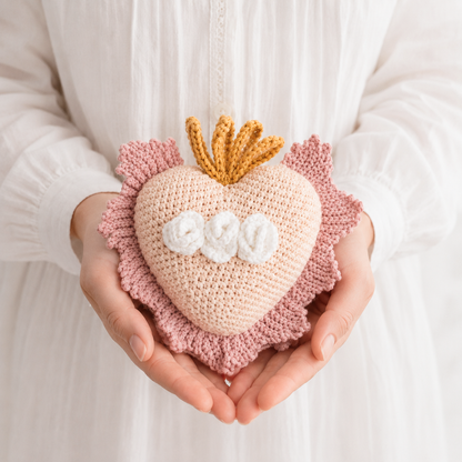 Amigurumi del Inmaculado Corazón de María
