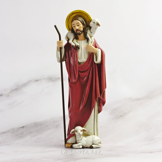 Estatuilla Jesús, el Buen Pastor