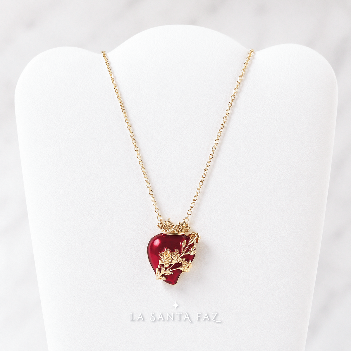 Collar Castísimo Corazón de San José esmaltado
