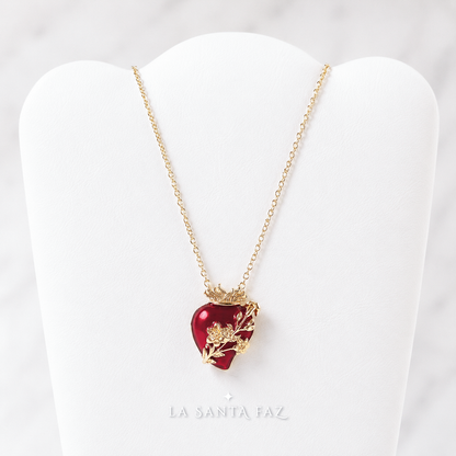 Collar Castísimo Corazón de San José esmaltado