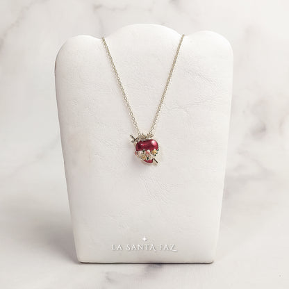 Collar Inmaculado Corazón de María esmaltado