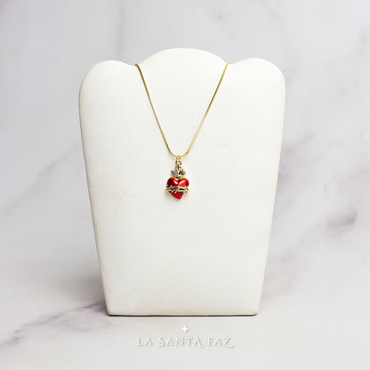 Collar Sagrado Corazón de Jesús esmaltado