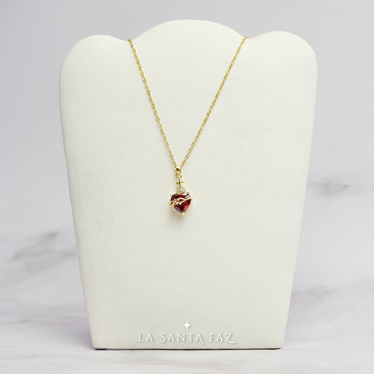 Collar Sagrado Corazón cristal