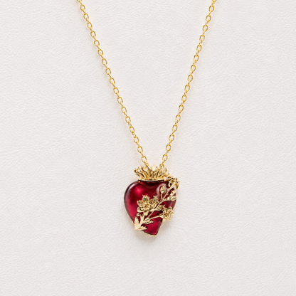 Collar Castísimo Corazón de San José esmaltado