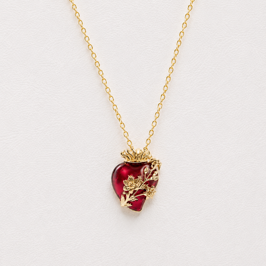 Collar Castísimo Corazón de San José esmaltado