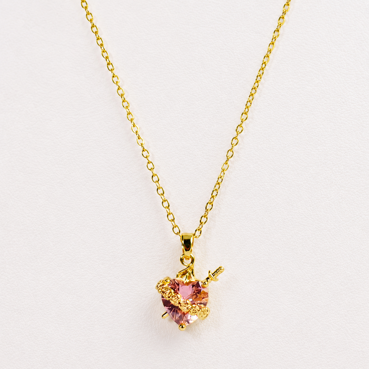Collar Inmaculado Corazón de María cristal
