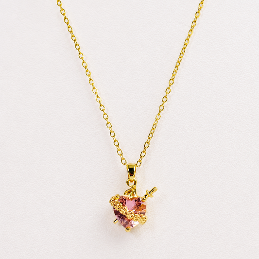 Collar Inmaculado Corazón de María cristal