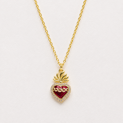 Collar Sagrado Corazón de Jesús esmaltado I