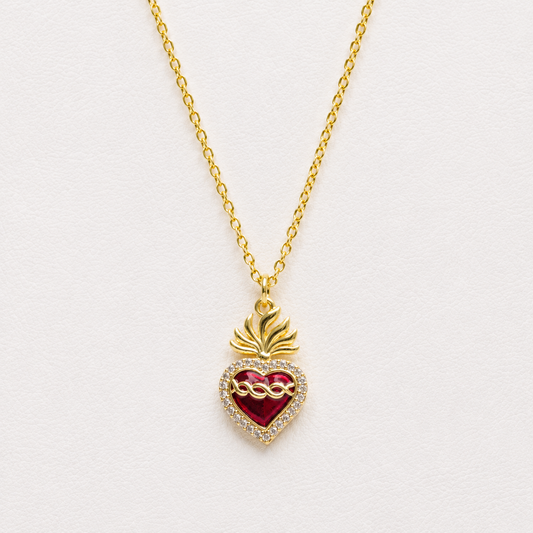 Collar Sagrado Corazón de Jesús esmaltado I