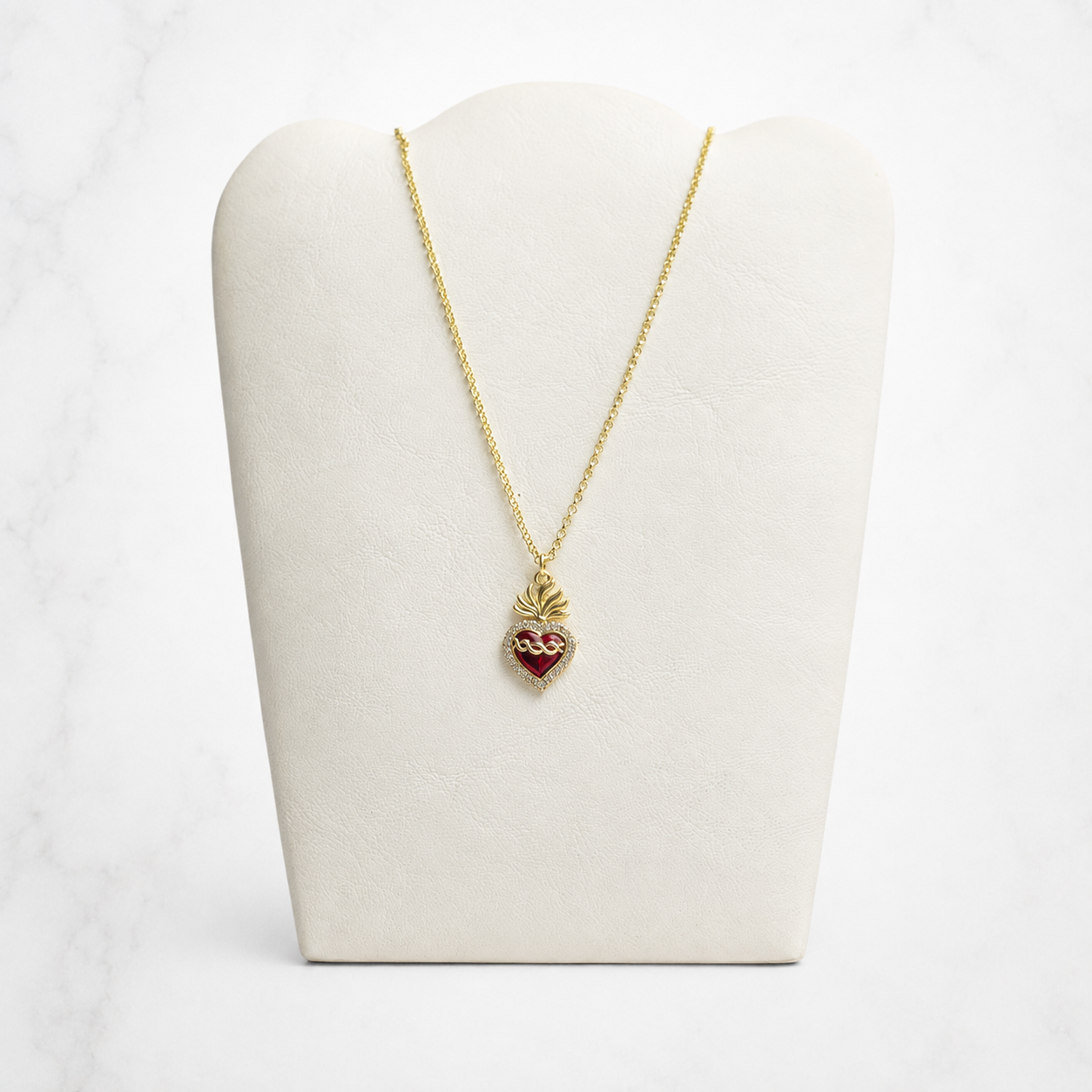 Collar Sagrado Corazón de Jesús esmaltado I