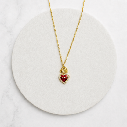 Collar Sagrado Corazón de Jesús esmaltado I