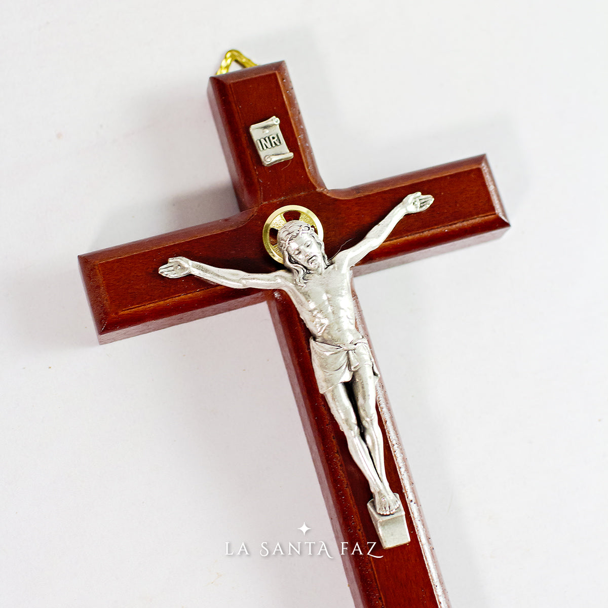 Crucifijo de madera para colgar 22 cm