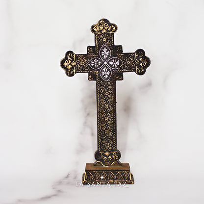 Crucifijo con base para apoyar