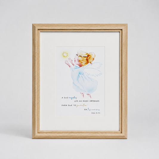 Cuadro Ángel de la Guarda infantil