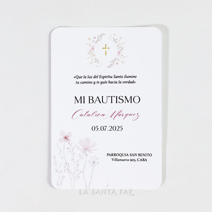 Estampita Bautismo Modelo 1