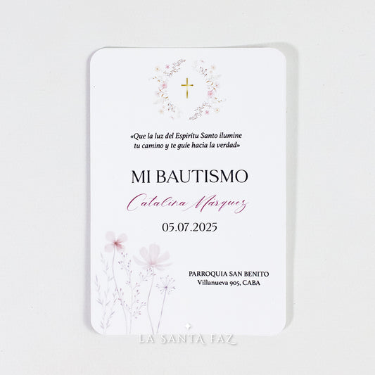 Estampita Bautismo Modelo 1
