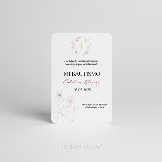 Estampita Bautismo Modelo 1