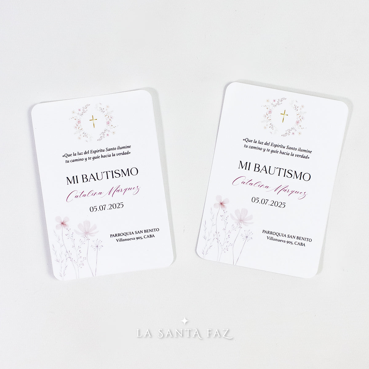 Estampita Bautismo Modelo 1
