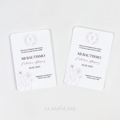 Estampita Bautismo Modelo 1