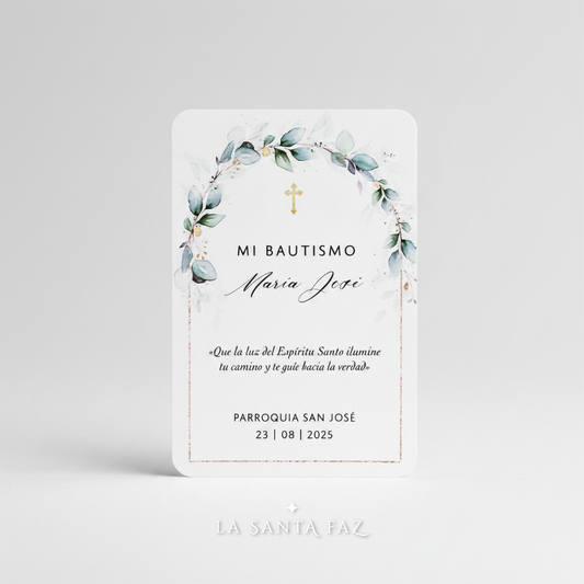 Estampita Bautismo Modelo 2