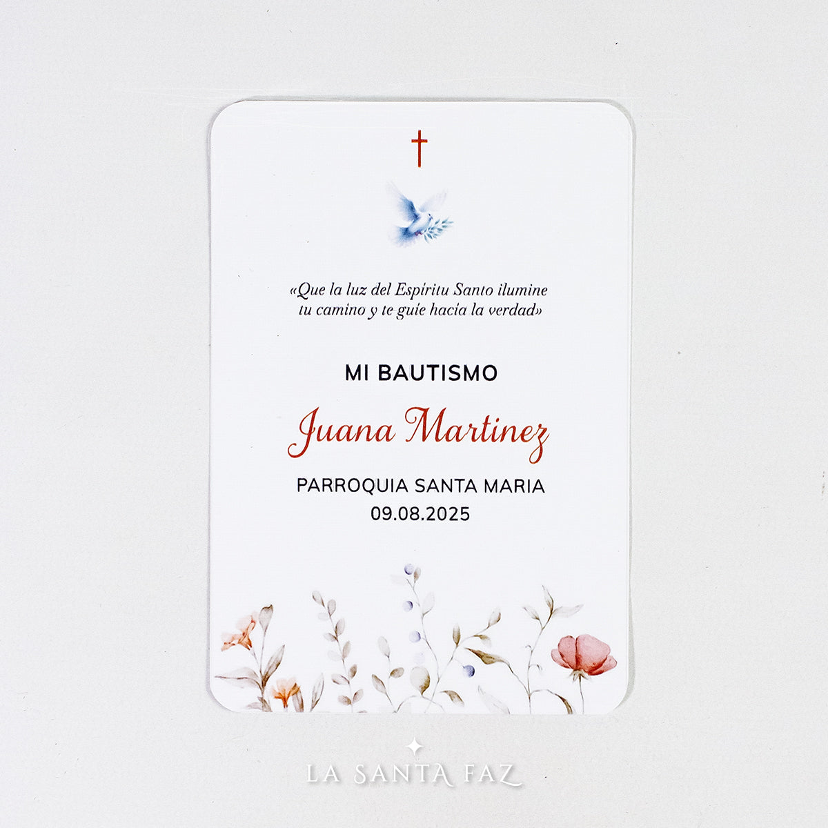 Estampita Bautismo Modelo 3