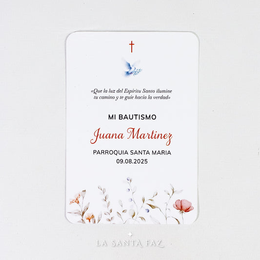 Estampita Bautismo Modelo 3
