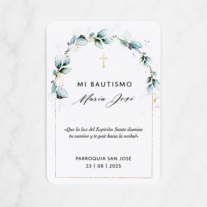 Estampita Bautismo Modelo 2