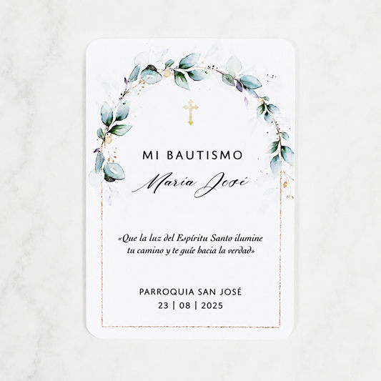 Estampita Bautismo Modelo 2