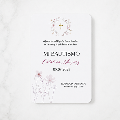 Estampita Bautismo Modelo 1