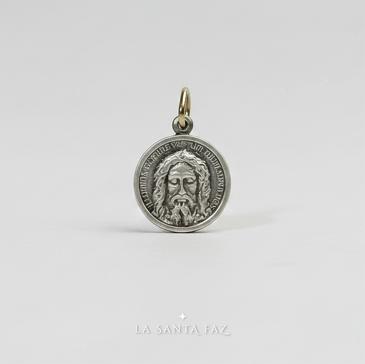 Medalla Divino Rostro de Jesús - Aluminio con acabado de plata