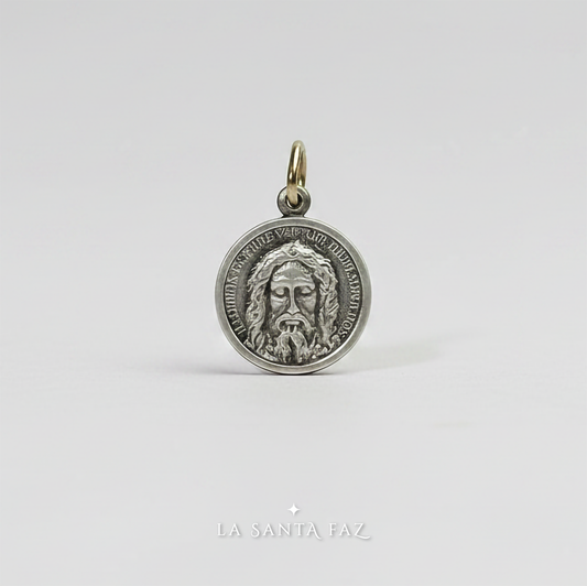 Medalla Divino Rostro de Jesús - Aluminio con acabado de plata