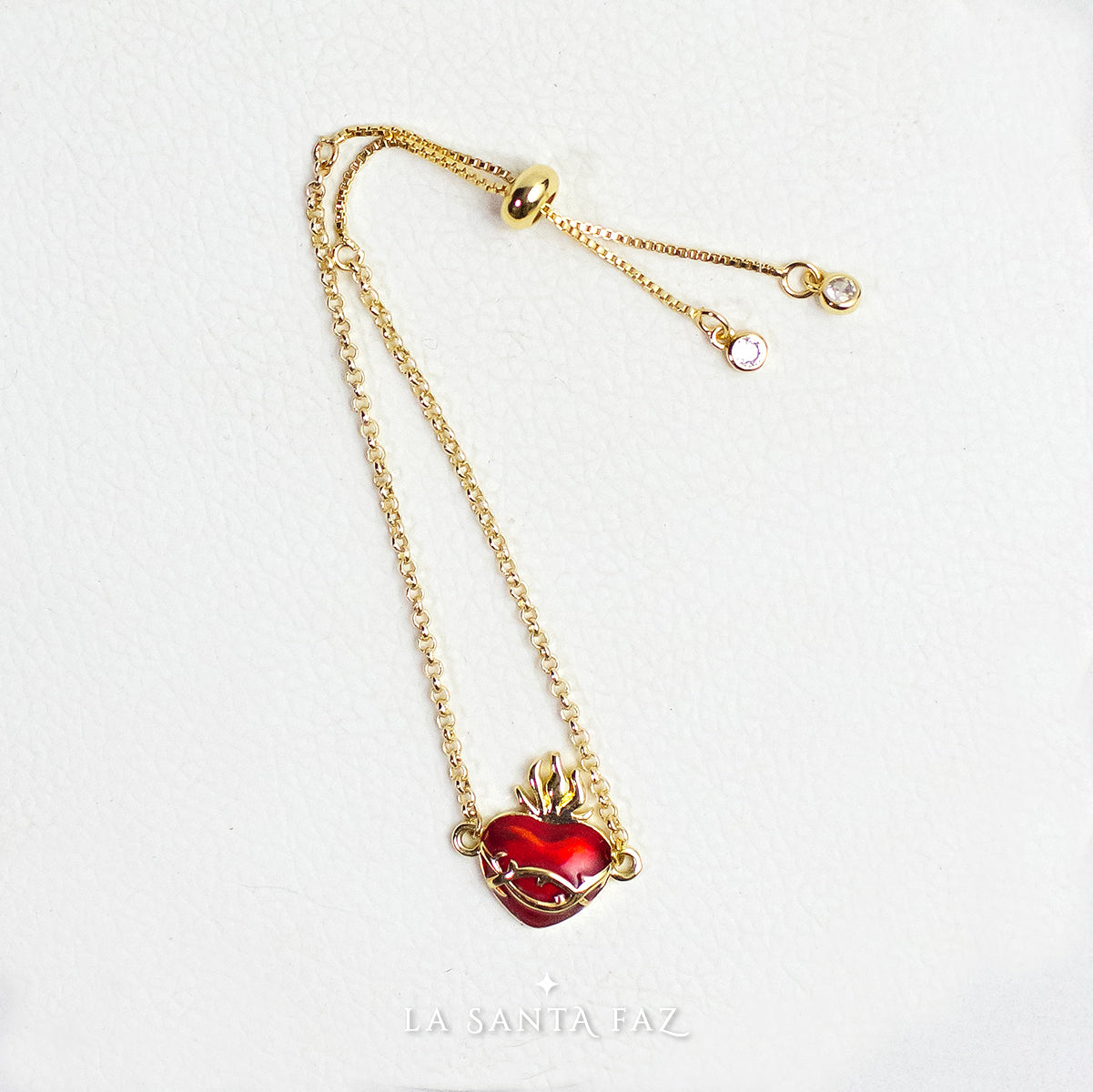 Pulsera Sagrado Corazón de Jesús esmaltado