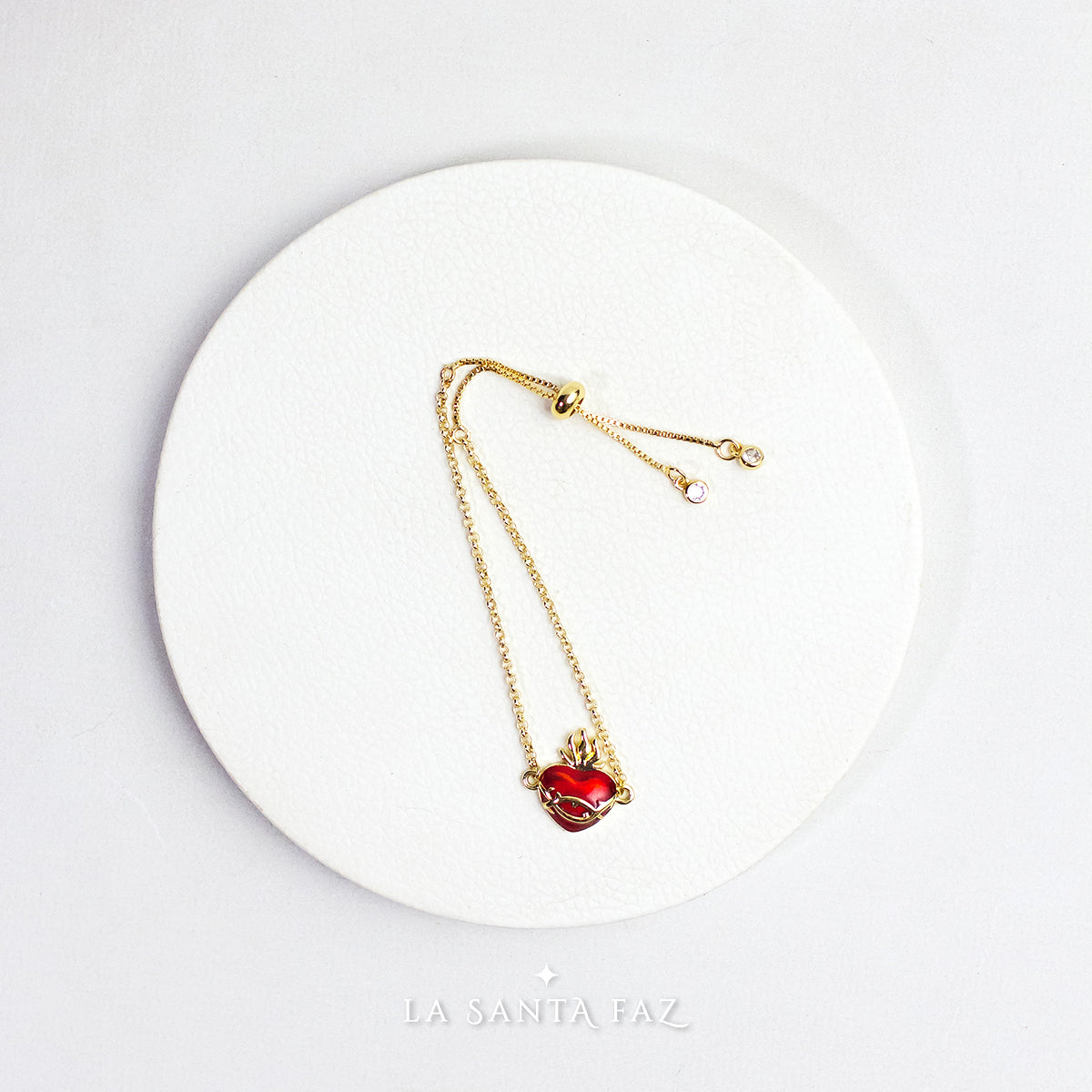 Pulsera Sagrado Corazón de Jesús esmaltado