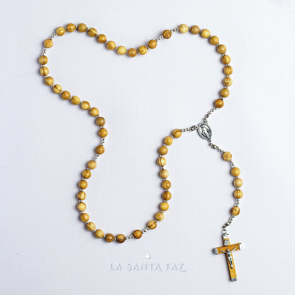 Santo Rosario de madera de olivo de Jerusalén
