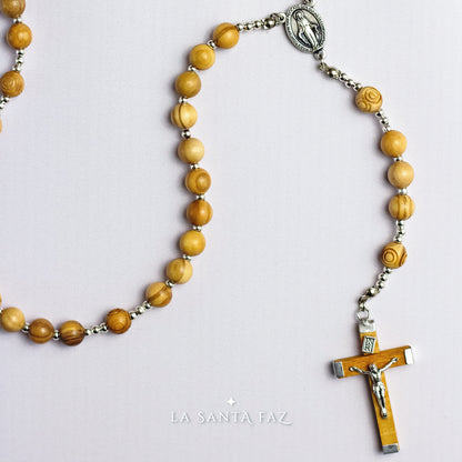 Santo Rosario de madera de olivo de Jerusalén