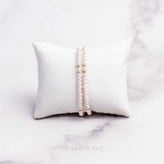 Santo Rosario de pulsera San Benito - Perlas