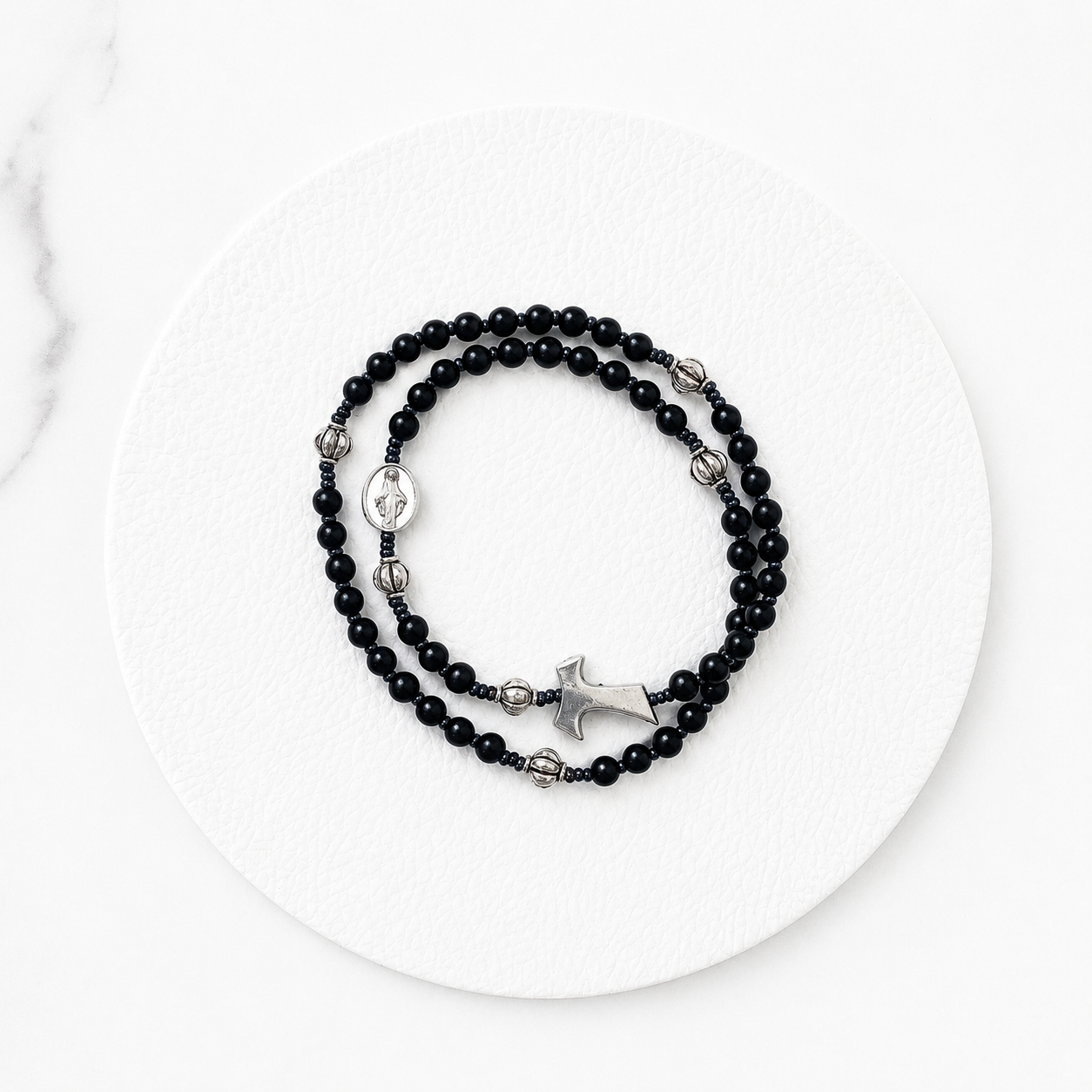 Santo Rosario de pulsera Tau
