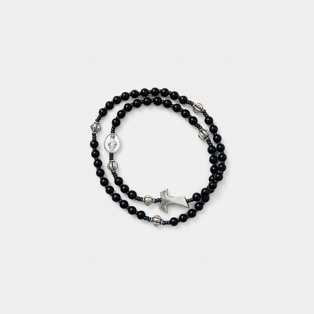 Santo Rosario de pulsera Tau