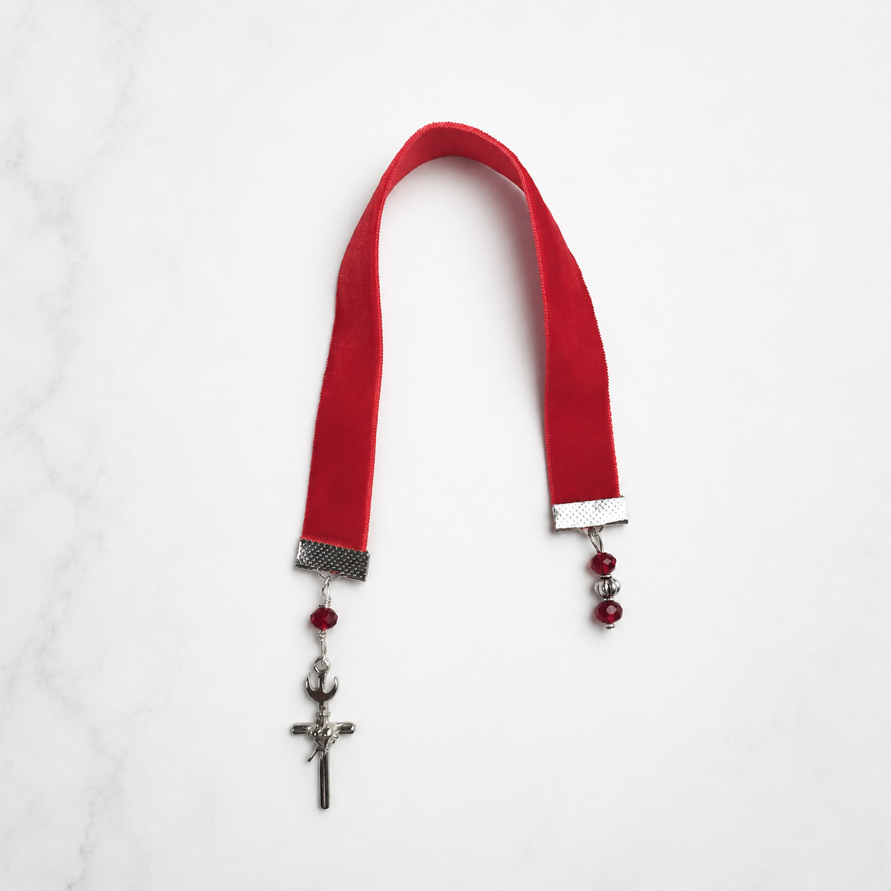 Señalador de terciopelo — Sagrado Corazón de Jesús