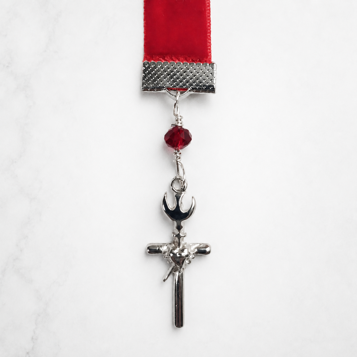 Señalador de terciopelo — Sagrado Corazón de Jesús
