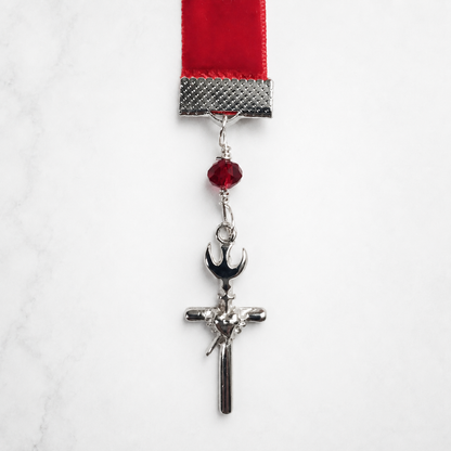 Señalador de terciopelo — Sagrado Corazón de Jesús